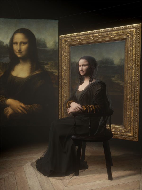3D model of Lisa reconstructed by the Louvre Museum.