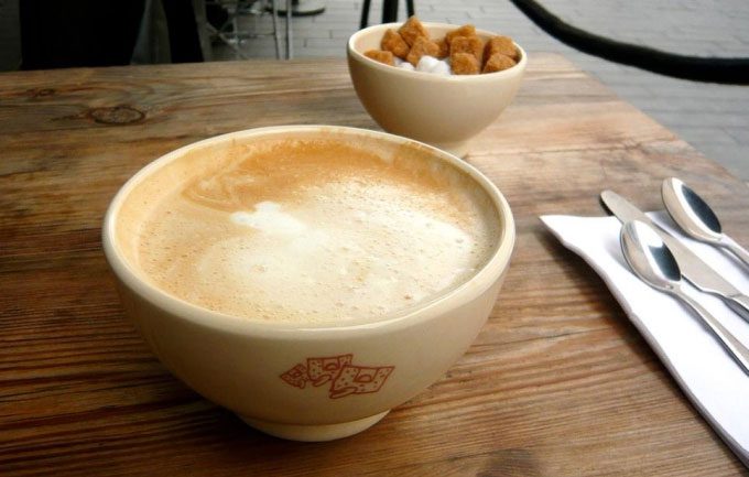 The French often start their day with a cup of café au lait - hot milk coffee.