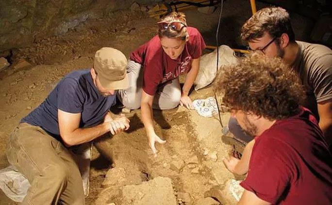 Archaeologists at the site