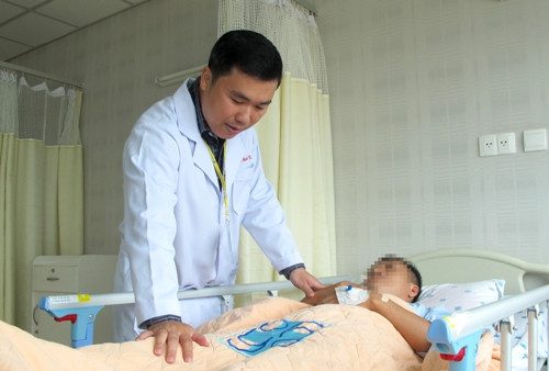 A stroke patient who fell during transportation, worsening their injuries.