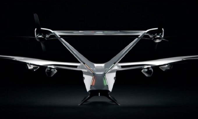The new City Airbus aircraft features a V-shaped tail.