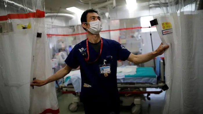 A healthcare facility treating Covid-19 patients in Japan.