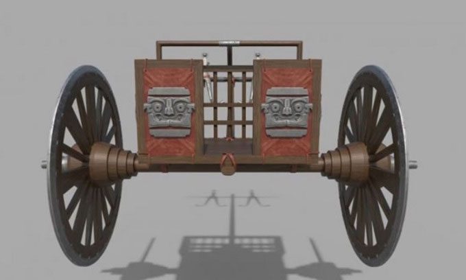 Front view of the chariot.