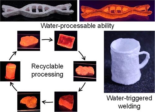 With the new plastic, the team has experimented with creating various shaped objects.