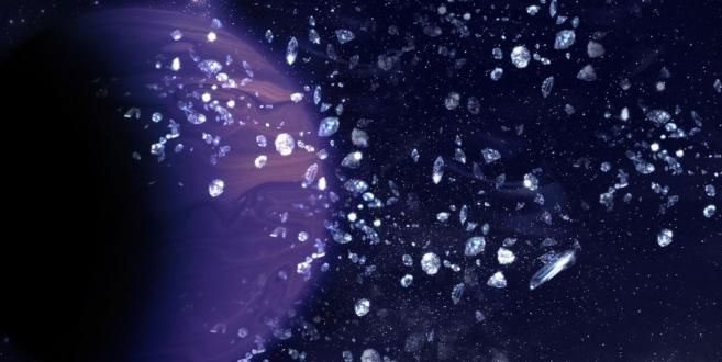 Diamonds are denser than the surrounding materials