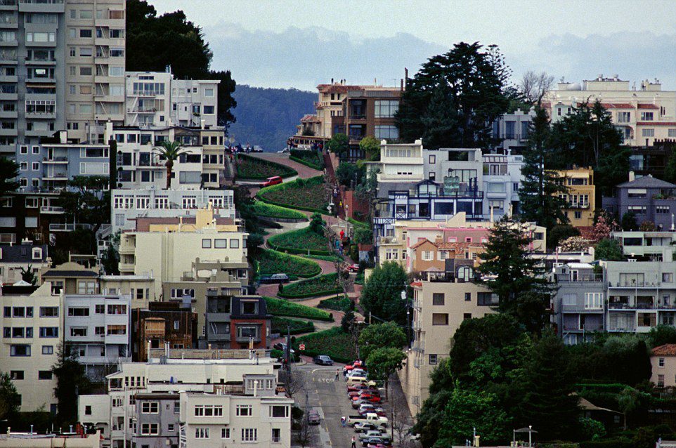 Lombard Street is built in a zigzag pattern.