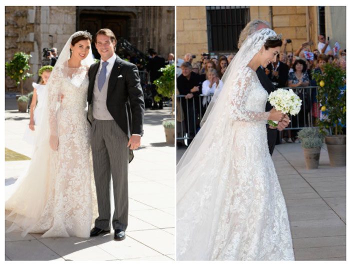 Princess Claire presented an elegant look at her wedding in 2013.