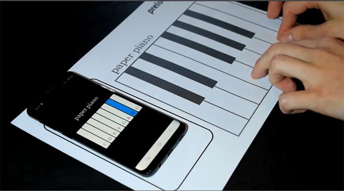 To operate, the Paper Piano requires PIP and a smartphone.