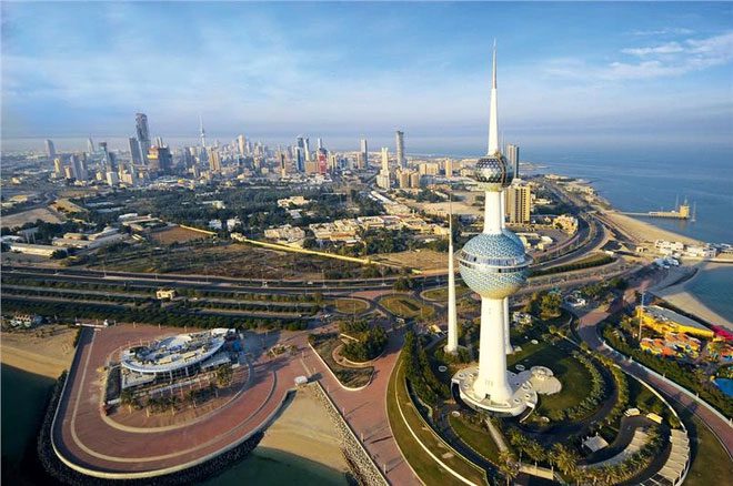 A panoramic view of Kuwait City.
