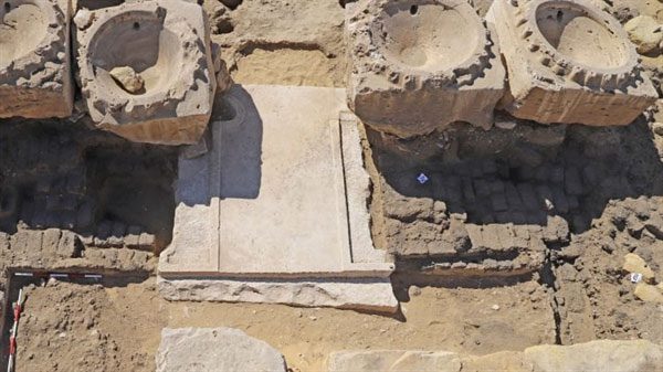 The recently discovered Sun Temple was built with mud bricks and stone.