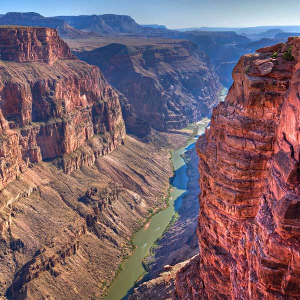 The Colorado River flowing through the Grand Canyon.