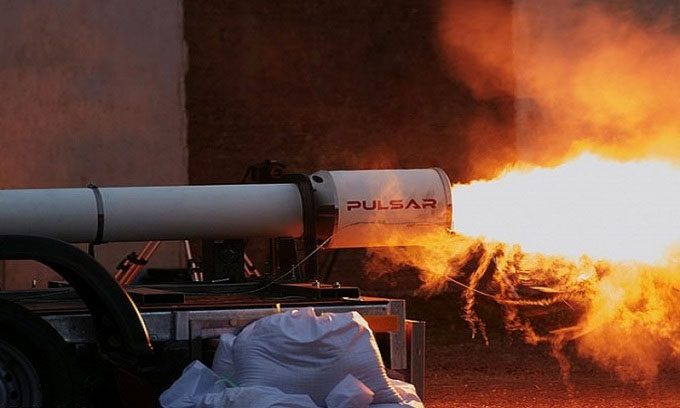 Pulsar's plastic waste-powered engine successfully ignited.