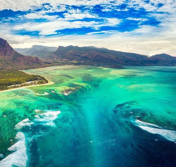 This 'underwater waterfall' is actually sand from the shore flowing down into deeper waters.