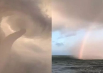giant elephant appears simultaneously with rainbow on cua lo beach 116353