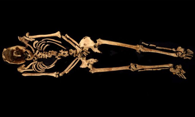 The remains of the man who was crucified.