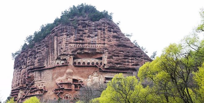 The Maijishan Grottoes, China.