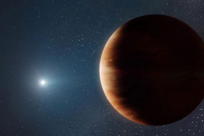 Graphic depicting the newly discovered white dwarf system