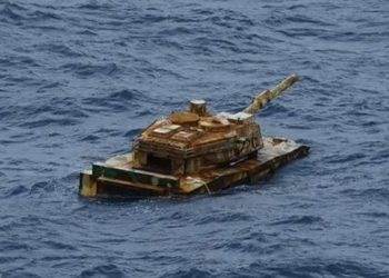 indonesian army faces off against mysterious tank blown up offshore 117844