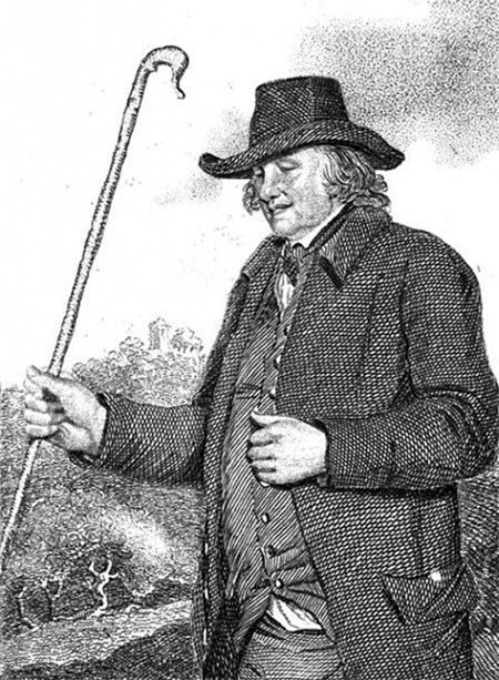 Portrait of John Metcalf - the first professional road builder in the world.
