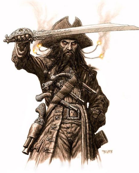 Illustration of pirates