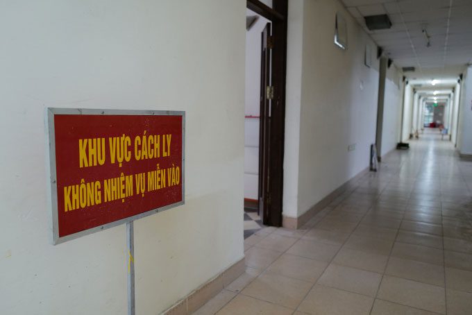 A centralized isolation area in Thach That, Hanoi.