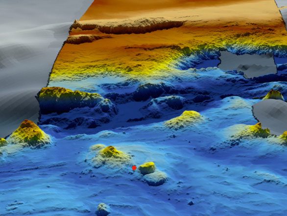 According to Richard Godfrey, the aircraft crashed in a rugged underwater area