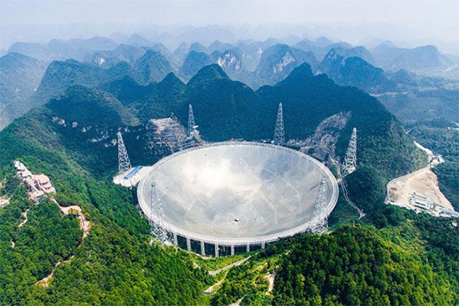 China's 500m aperture radio telescope.