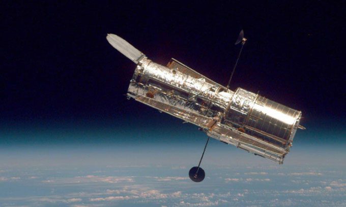 The Hubble Space Telescope operating in orbit since 1997.