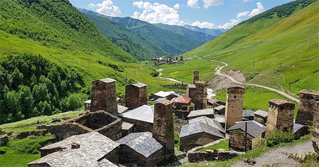 "Koshkebi" - medieval watchtowers scattered throughout the mountains.