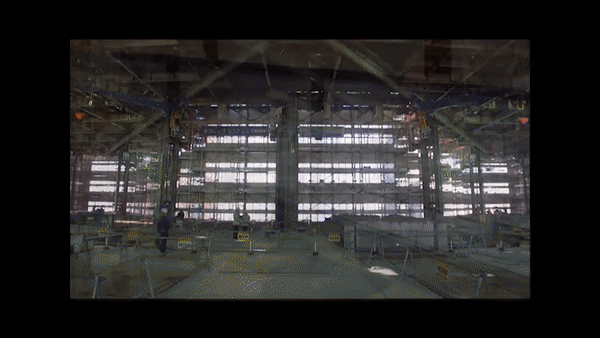 The machinery and scaffolding on the top floor will gradually dismantle each floor downwards.