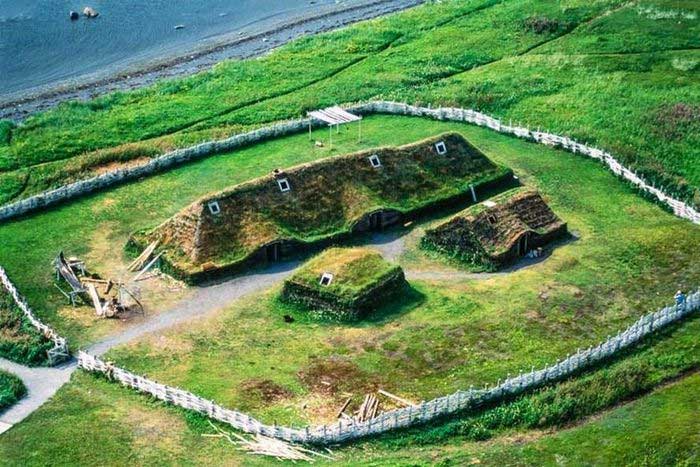 The ancient Viking village of L’Anse aux Meadows in Newfoundland, Canada.