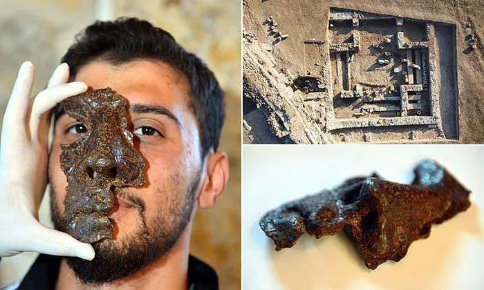 The mask discovered in northern Turkey.
