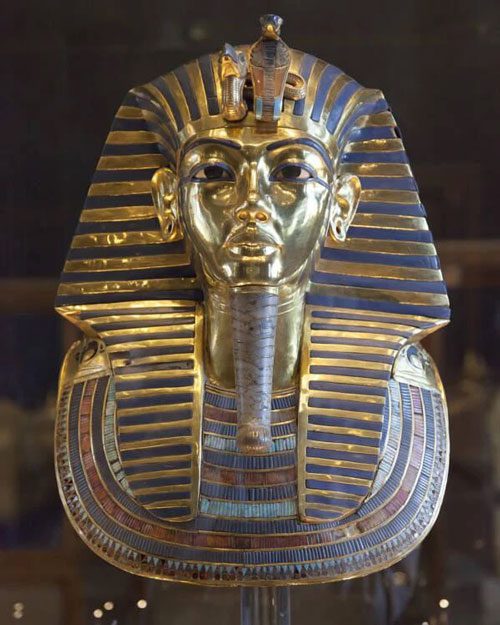 King Tut's mask displayed at the Egyptian Museum in Cairo, Egypt, in 2015