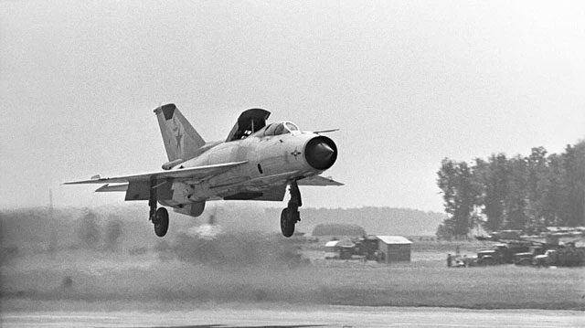 Soviet MiG-21 taking off