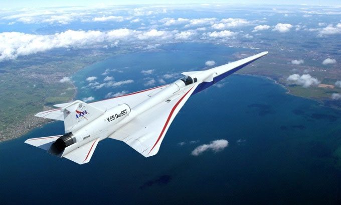 NASA's X-59 supersonic aircraft design.