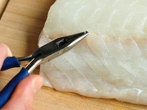 ... or use pliers to remove the fish bones.