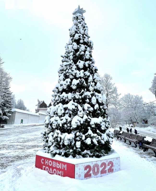 The atmosphere of New Year and Christmas is vibrant everywhere.