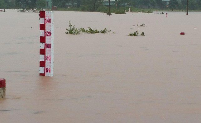 Flooding in Kon Tum due to heavy rain.