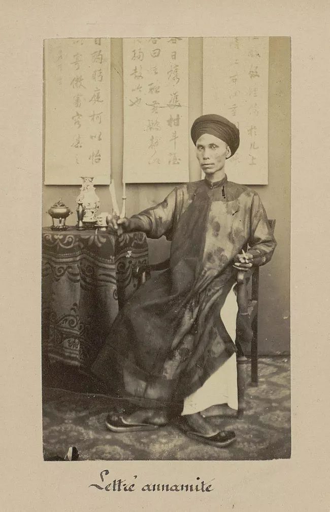 Portrait of a Confucian scholar in late 19th century Vietnam.