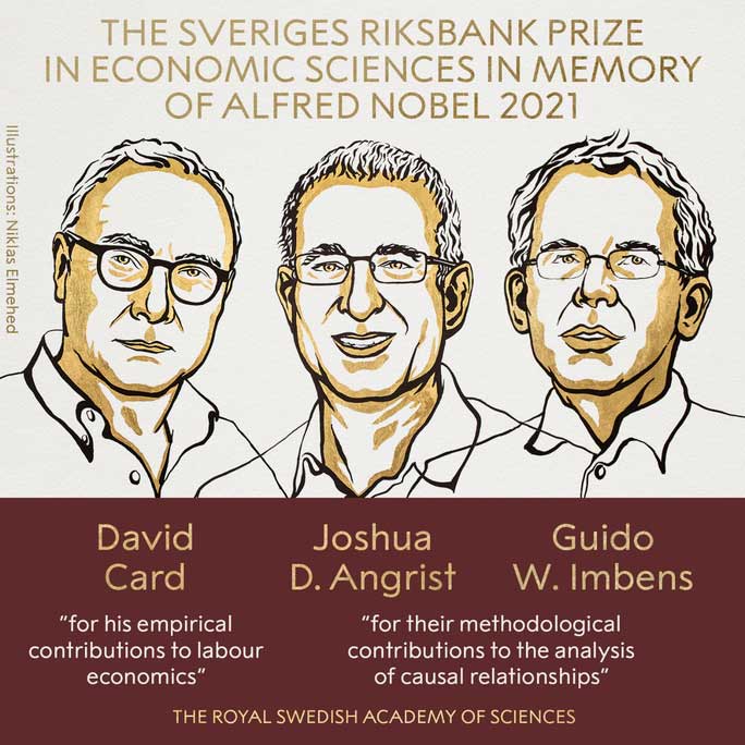 Three economists from Canada and the United States won the 2021 Nobel Prize in Economic Sciences.