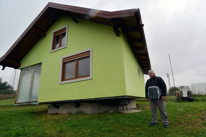 The unique 360-degree rotating house of Mr. Vojin Kusic.