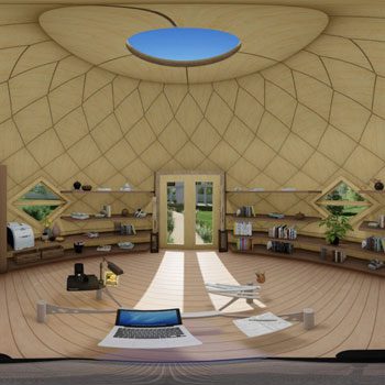 Inside the house with a standard diameter of 5.8m.