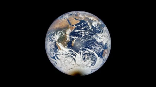 The photo was taken from a position over 1.5 million km away from Earth.