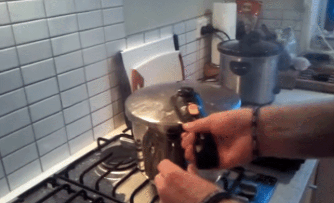 A pressure cooker can become extremely dangerous if used incorrectly.
