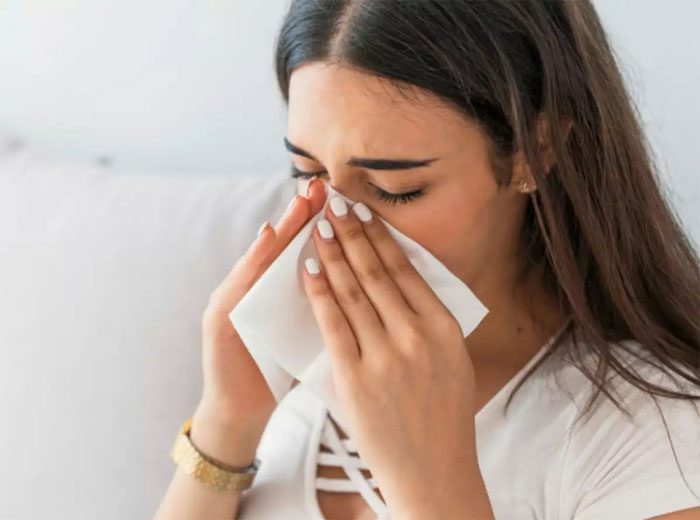 Coughing, congestion, or a runny nose are common symptoms of both Covid-19 and seasonal allergies.