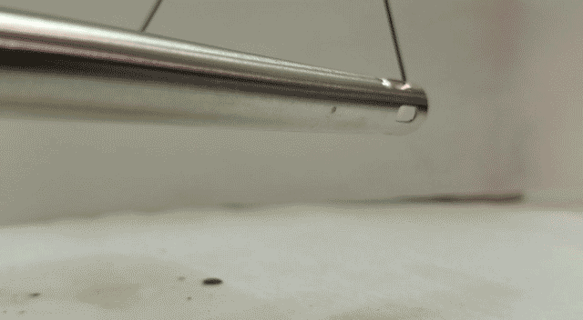 Thermal-drawn fiber batteries (right) have fire-retardant capabilities due to gel electrodes