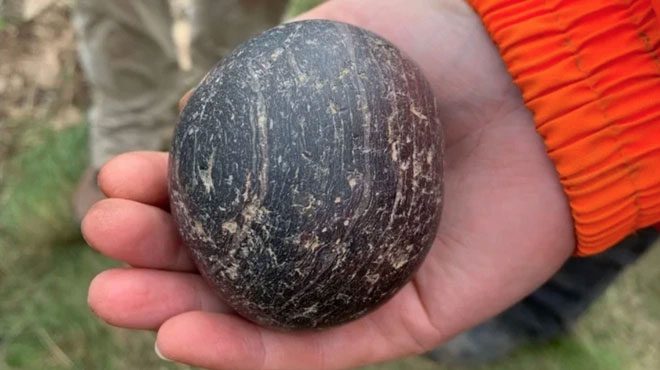 A mysterious stone ball.