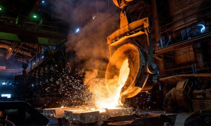 The steel production process typically emits a large amount of carbon.