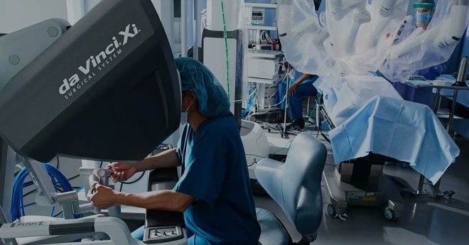 Da Vinci surgical robot assisting doctors in more effective patient treatment.