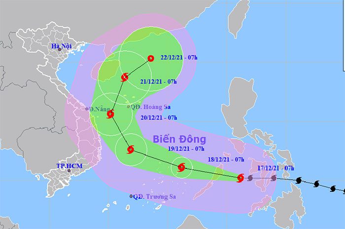 Path of Super Typhoon Rai